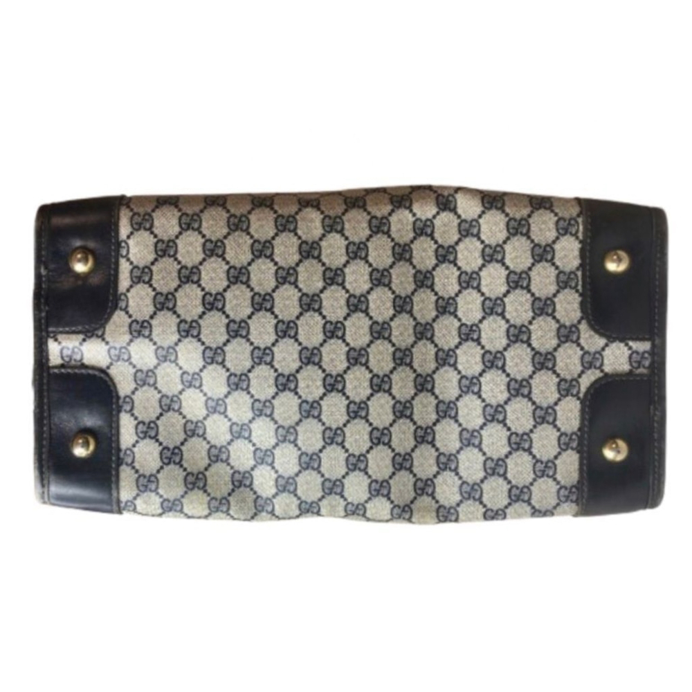 GUCCI GG SUPREME Navy Locking Doctors Work Travel Overnight Bag Dust Bag COA - Picture 8 of 17